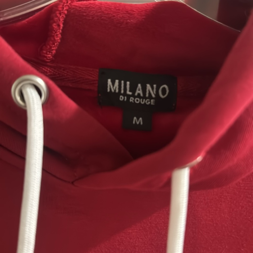 Gorgeous red Milano di rouge hoodie fully velour lined. - Picture 2 of 3